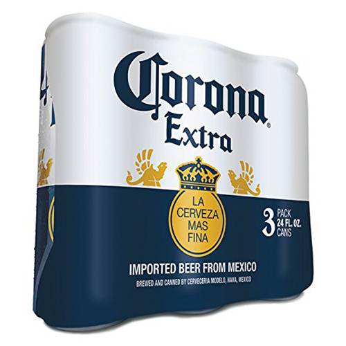 Order Corona Extra Cans - 24 oz Cans/3 Pack food online from Bottle Shop & Spirits store, Los Alamitos on bringmethat.com