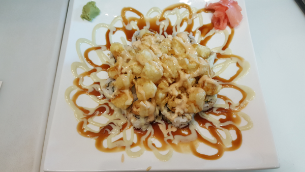 Order Scallop Popcorn Roll food online from Naomi Sushi Express store, Barrington on bringmethat.com