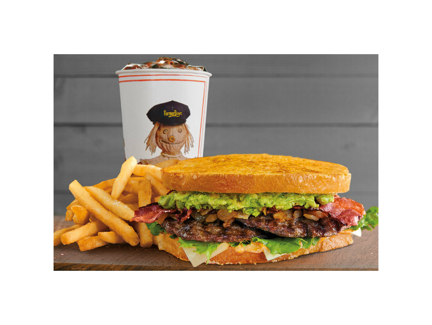 Order 1/4 Parmesan-Crusted Sourdough Cheeseburger Combo food online from Farmer Boys store, El Centro on bringmethat.com