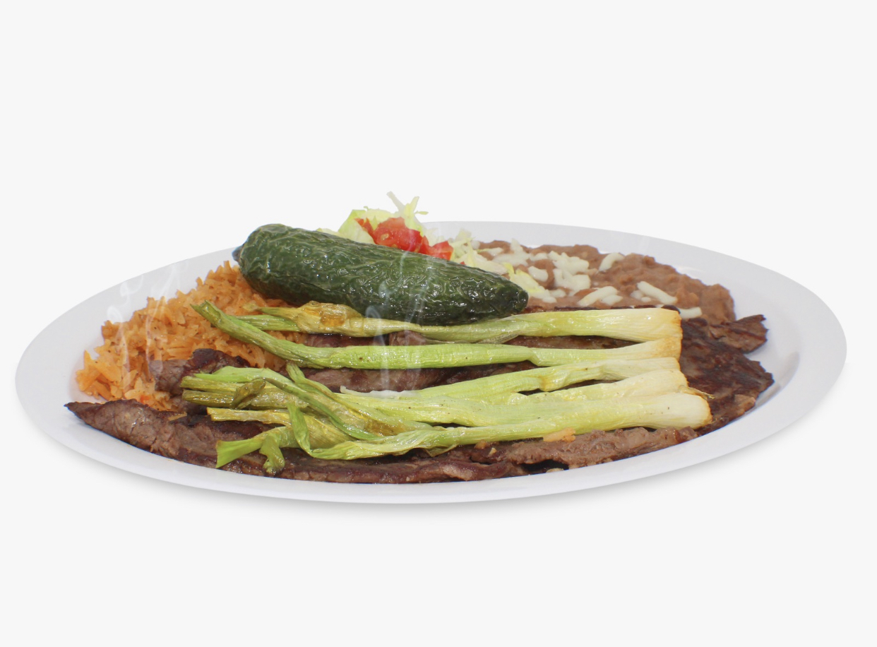Order Plato de Carne Asada food online from Gordi-Buena Mexican Restaurant store, Commerce City on bringmethat.com