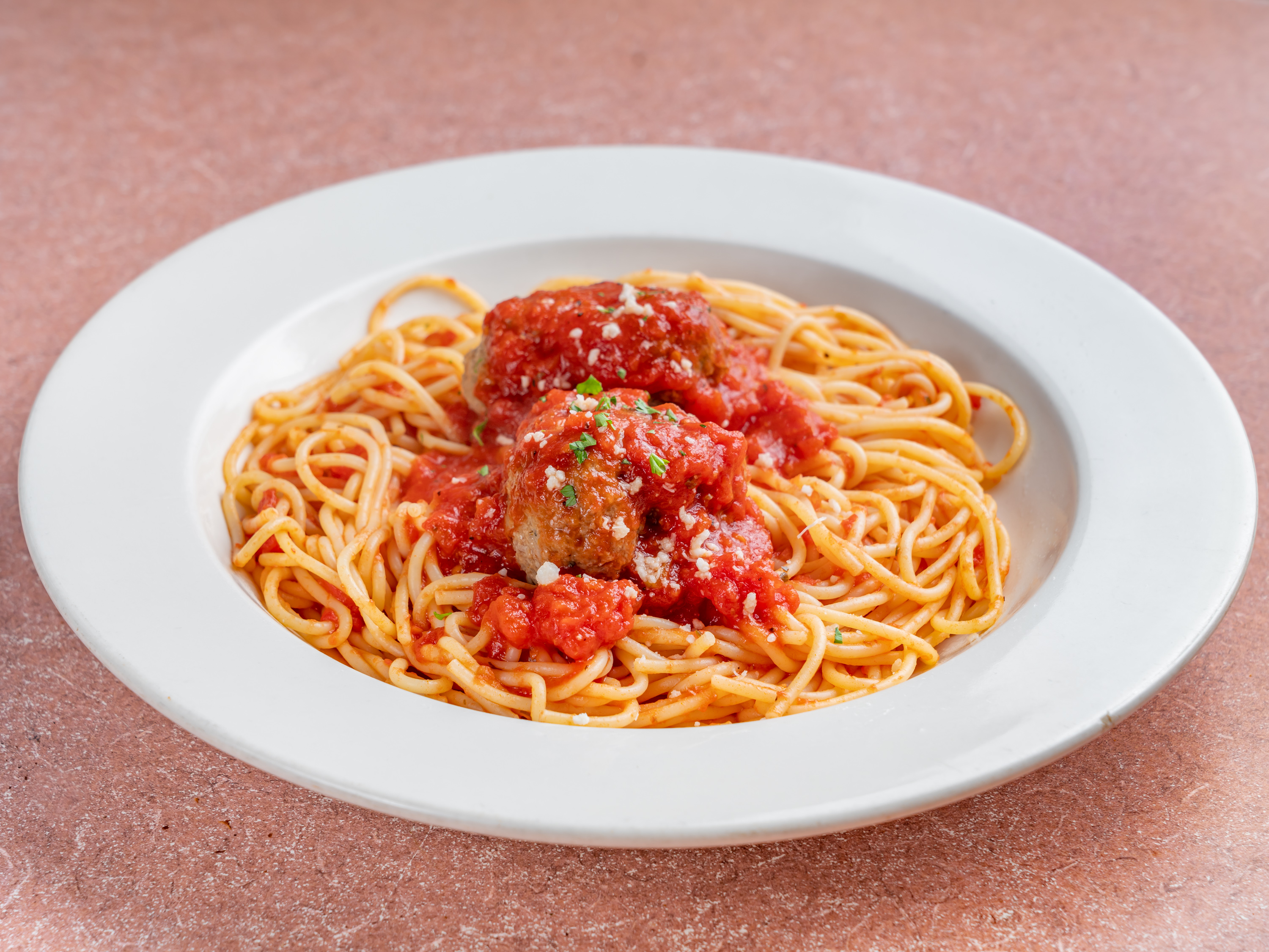 Order Spaghetti and Meatballs Pasta  food online from Villa Maria Pizza store, Larchmont on bringmethat.com