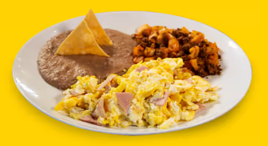 Order Ham and Egg Plate food online from Taco Palenque store, San Juan on bringmethat.com
