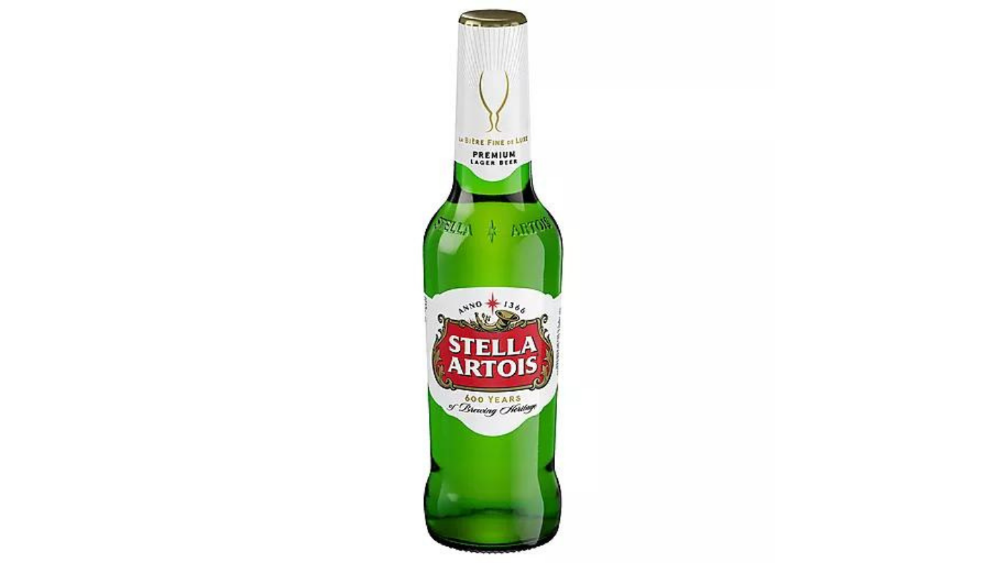 Order Stella Artois Premium Lager 11.2 oz Bottle food online from Village Liquor store, Lancaster on bringmethat.com
