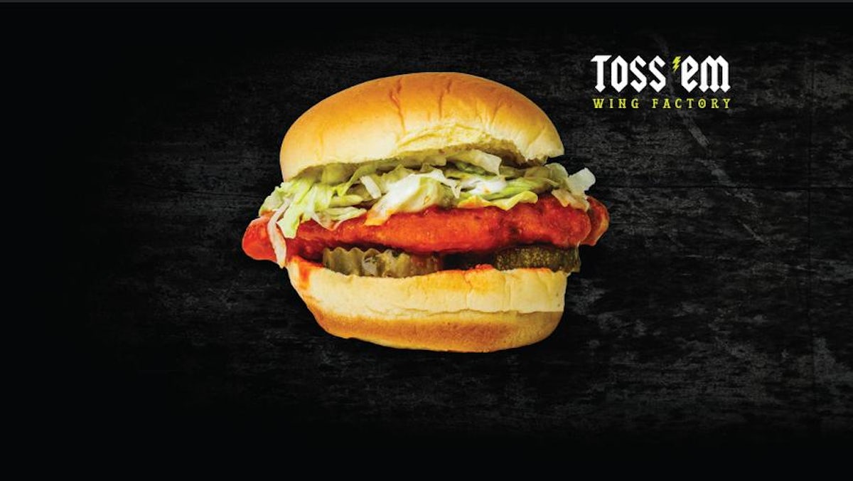 Order THE BUFFALO CHICKEN SANDWICH food online from Toss Em Wing Factory store, Wall Township on bringmethat.com