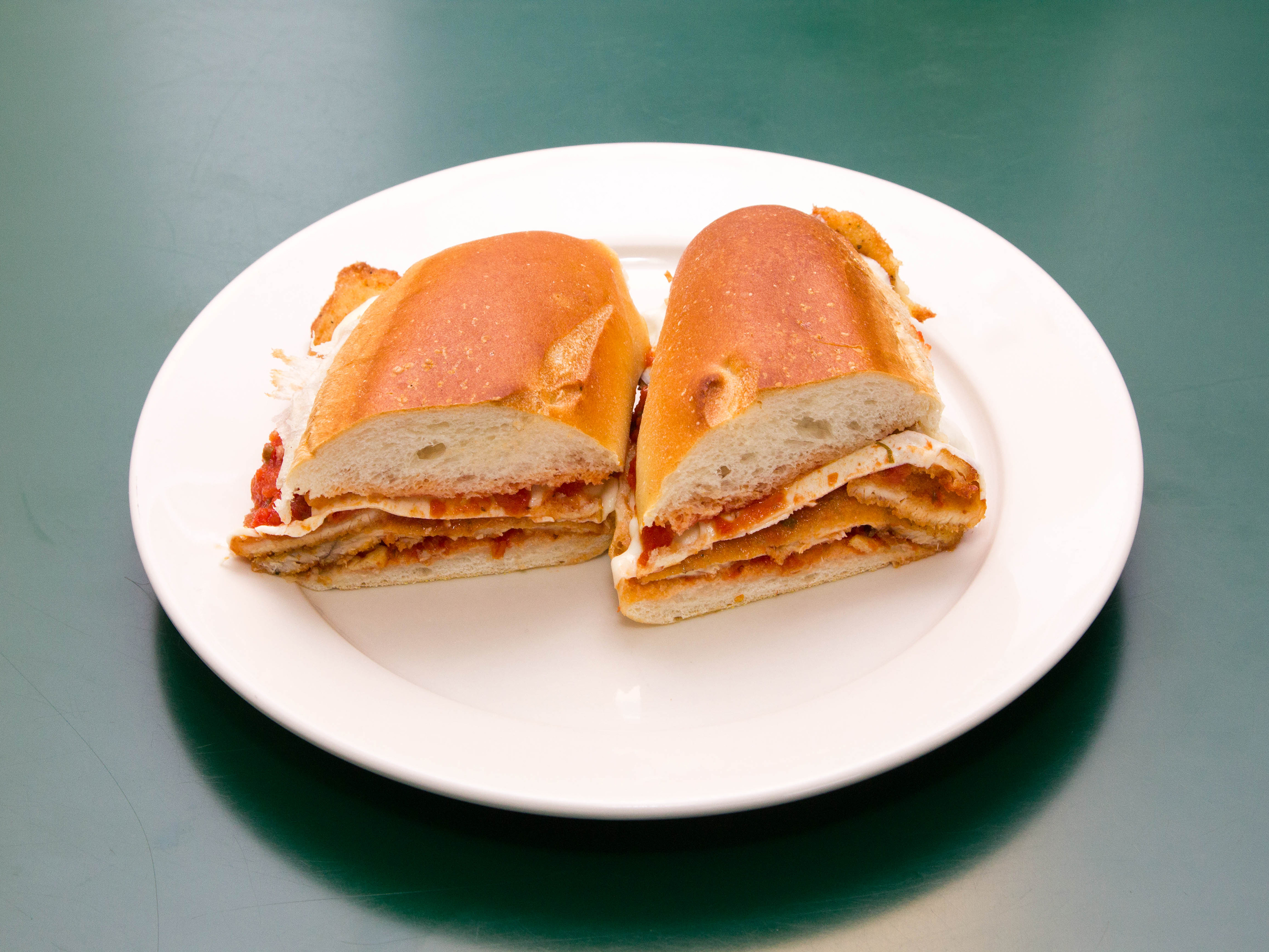 Order Chicken Parmigiana Sub food online from Johns Pizza & Grill store, Long Branch on bringmethat.com