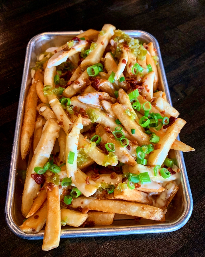 Order *LOADED FRIES food online from The Grind Burger Bar store, The Colony on bringmethat.com