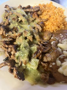Order Chile Verde food online from Panchos Mexican Restaurant store, Campbellsville on bringmethat.com