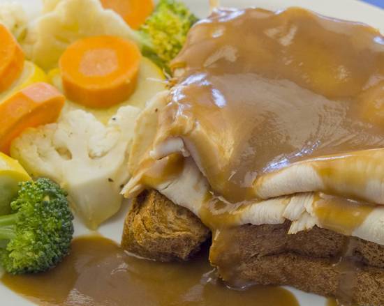 Order Hot Open Face Turkey Sandwich With Brown Gravy food online from Bob & Edith Diner store, Lee on bringmethat.com