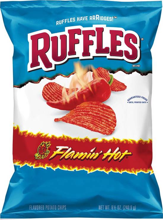 Order Ruffles Potato Chips Flavored Flamin' Hot (8.5 oz) food online from Rite Aid store, Yamhill County on bringmethat.com