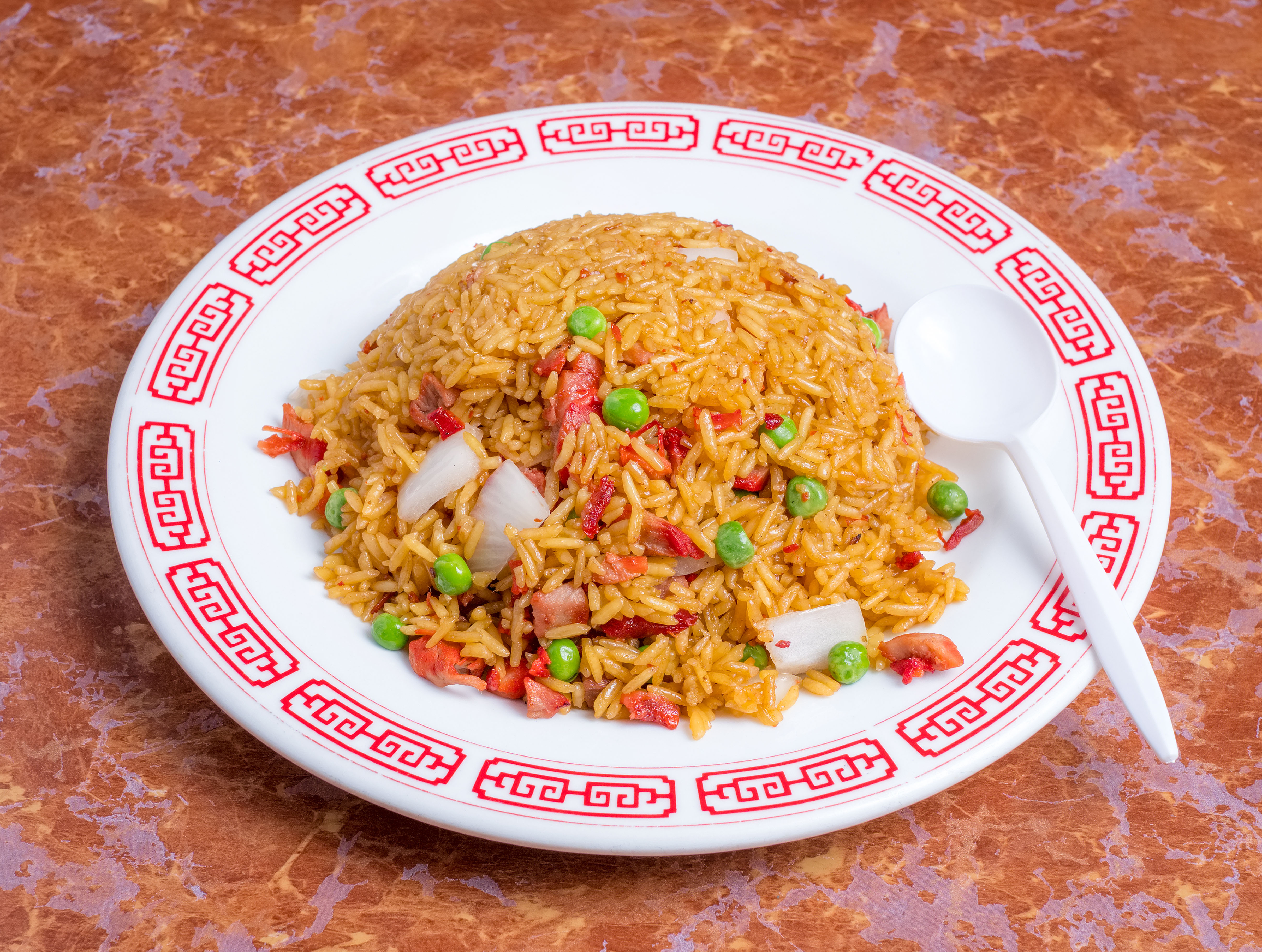 Order F3. Roast Pork Fried Rice food online from Hong Kong Restaurant store, Indianapolis on bringmethat.com