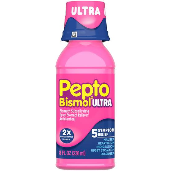 Order Pepto Bismol Ultra Liquid 5 Symptom Relief (8 oz) food online from Rite Aid store, EAST AURORA on bringmethat.com