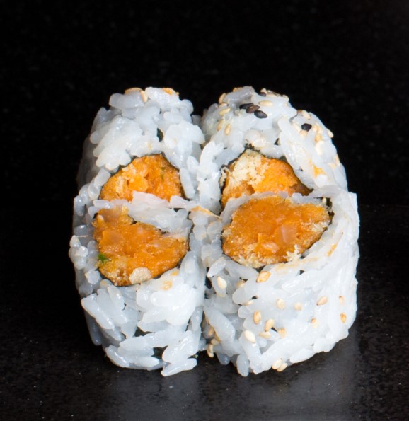 Order Spicy Salmon Roll (6pcs) food online from Rainbow Sushi store, Germantown on bringmethat.com