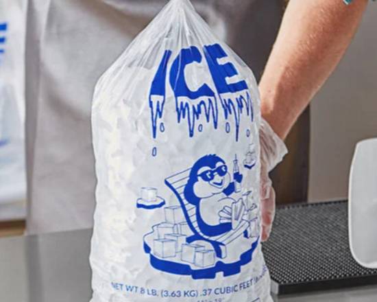 Order Bag of Ice (8 lb) food online from Crazy Bowls store, Selden on bringmethat.com