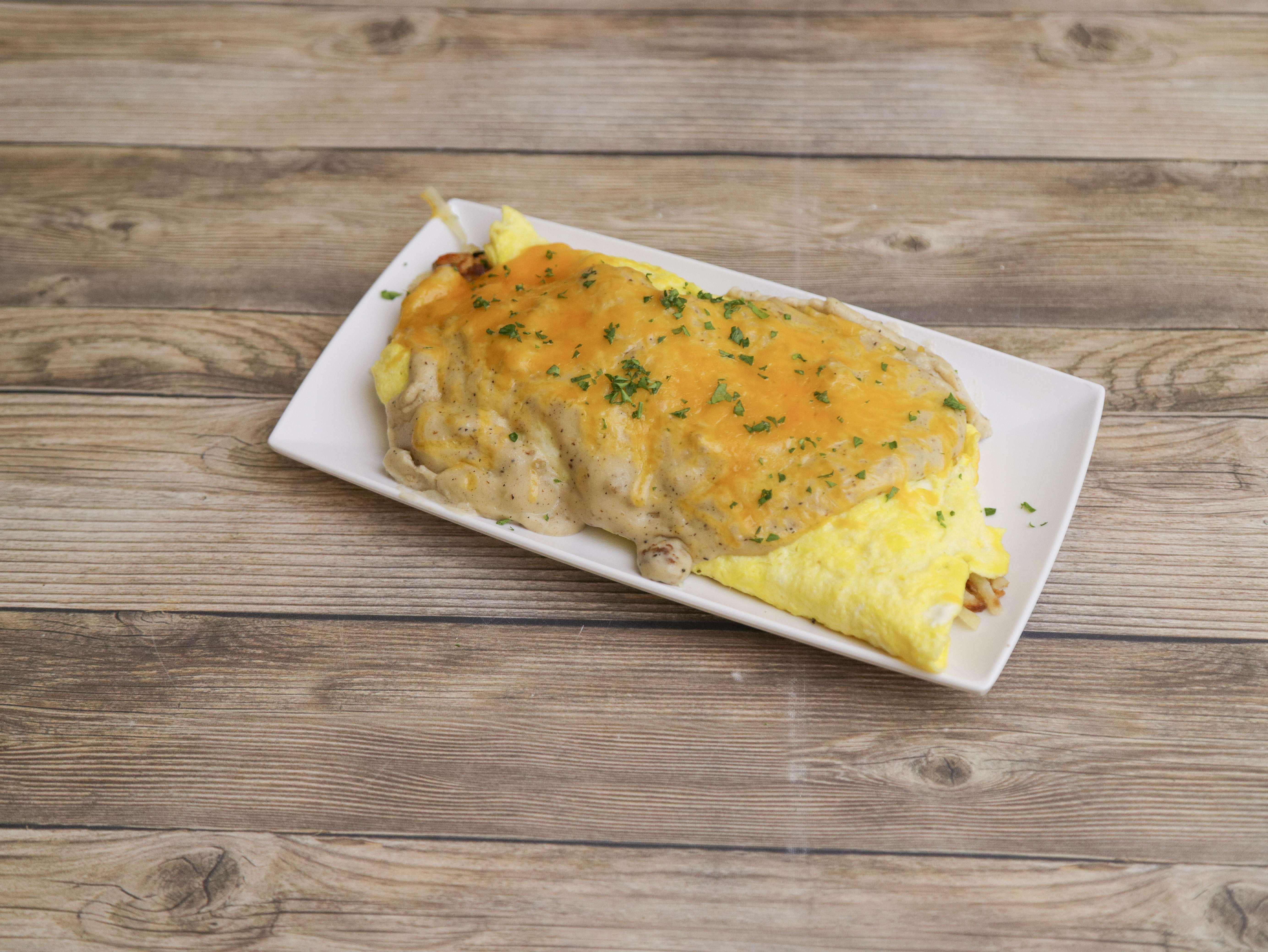 Order Country Omelet food online from JJ's Cafe store, Columbia on bringmethat.com