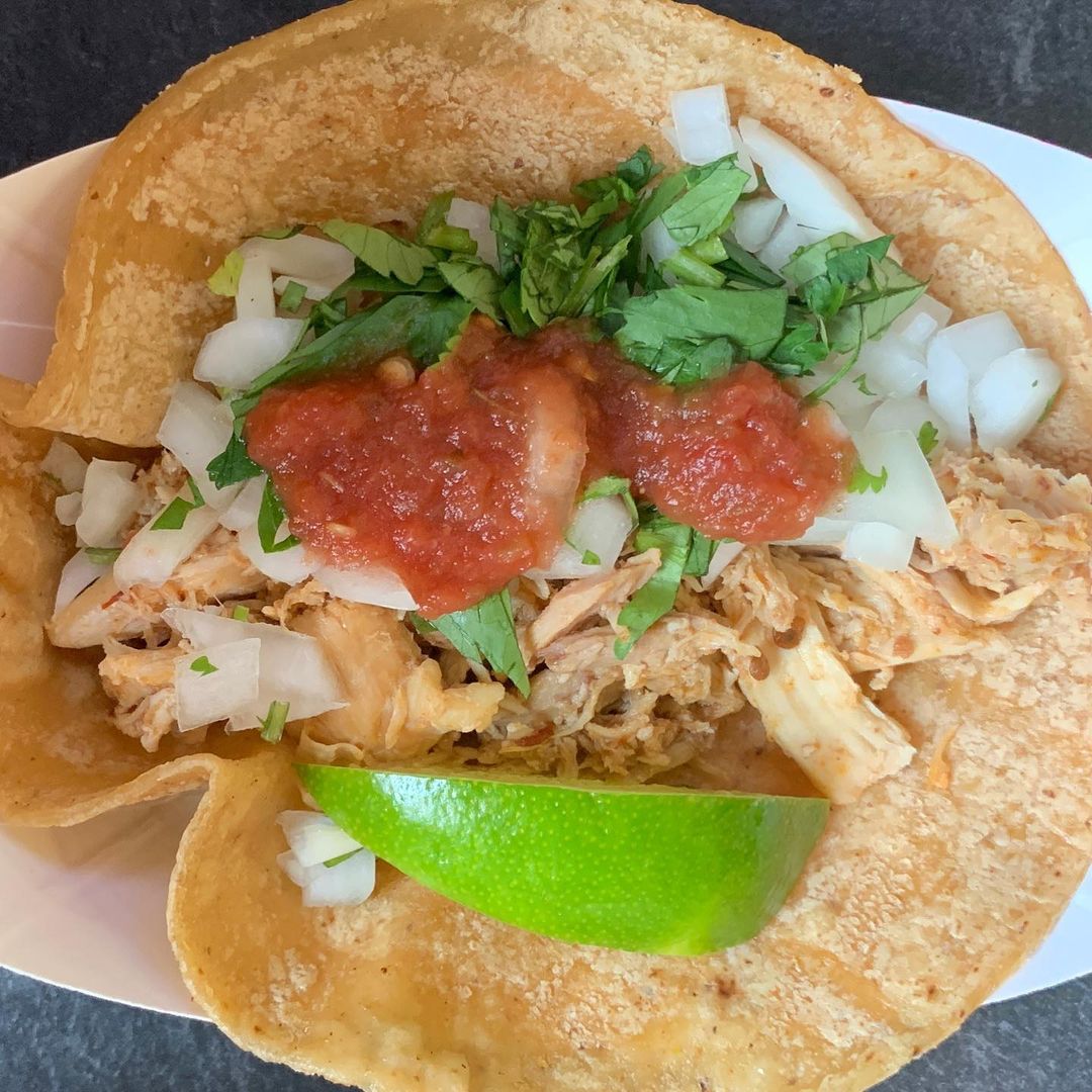 Order Roasted Chicken Taco food online from Tito Santana store, Beacon on bringmethat.com