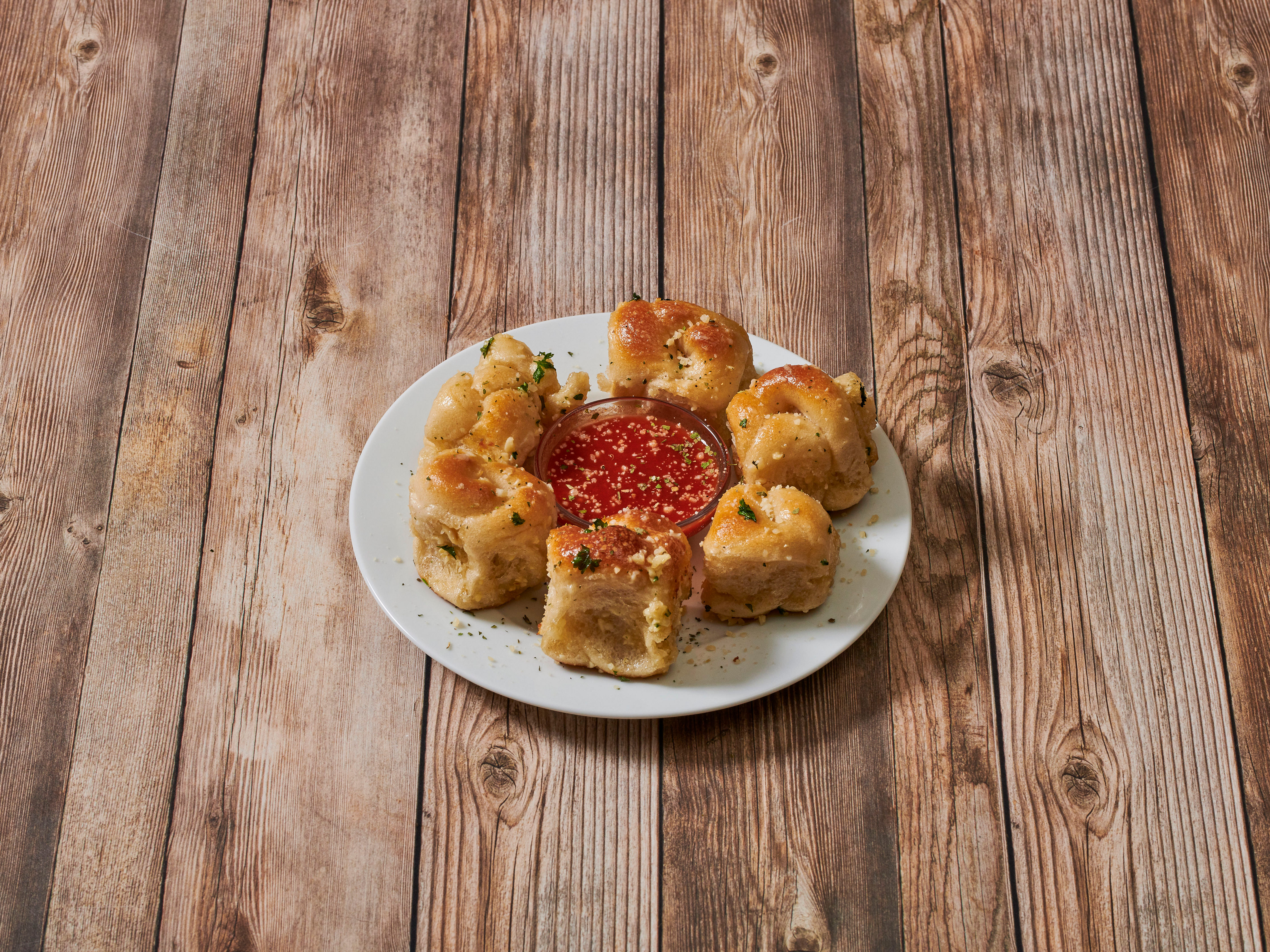 Order 6 Piece Garlic Knots food online from Dominic's Pizza store, Lawrence Township on bringmethat.com