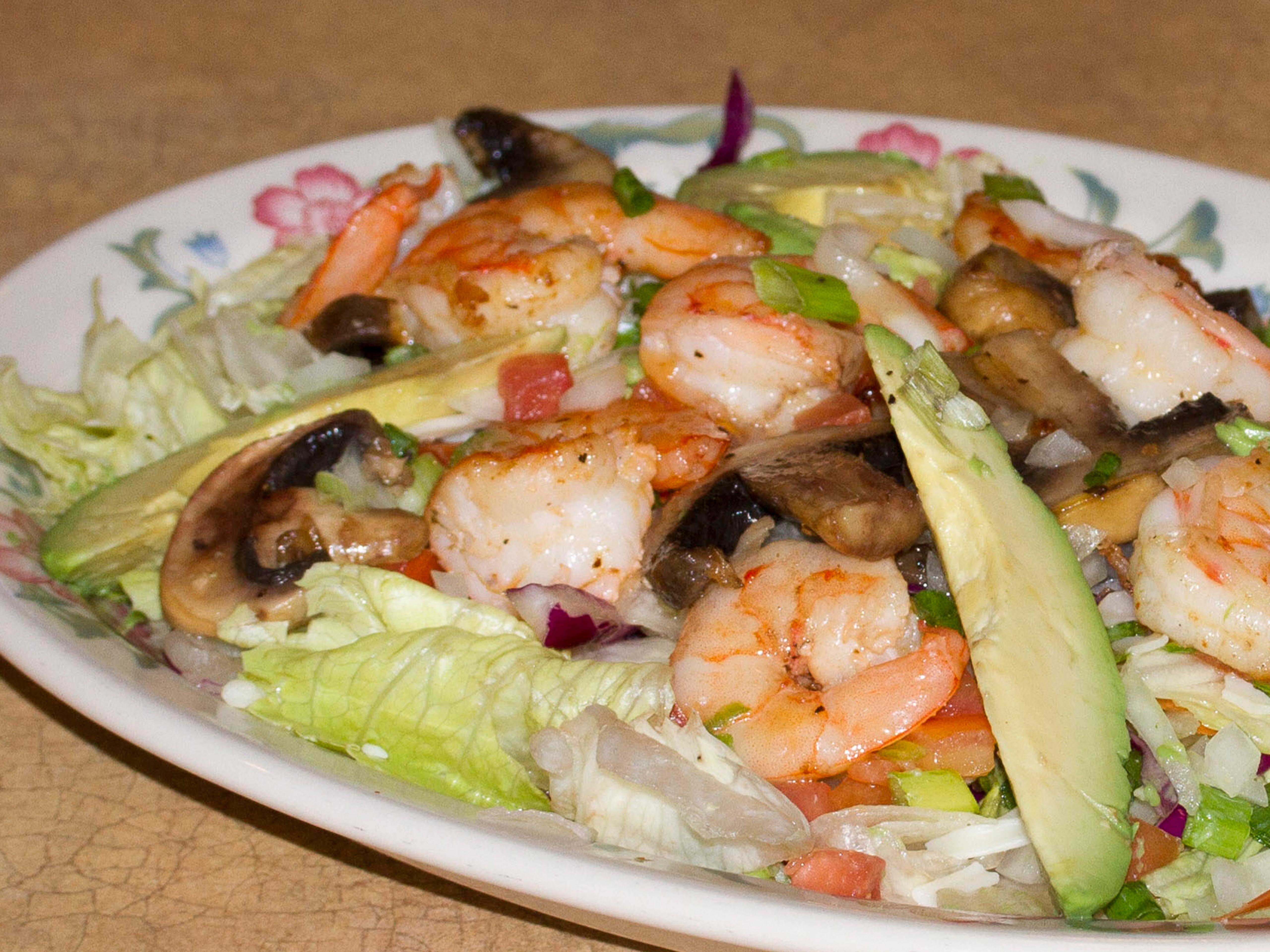 Order Baby Shrimp Taco Salad food online from Corona Restaurante store, Lake Oswego on bringmethat.com