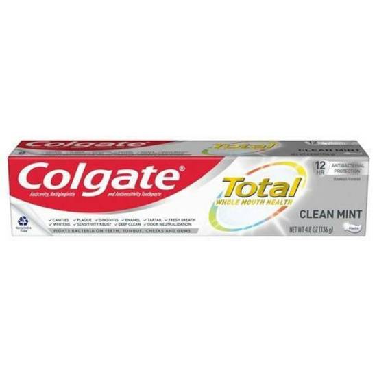 Order Colgate Total Toothpaste Clean Mint food online from IV Deli Mart store, Goleta on bringmethat.com