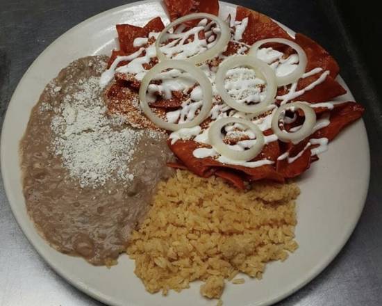 Order Chilaquiles food online from Hugo's Family Restaurant store, Santa Maria on bringmethat.com