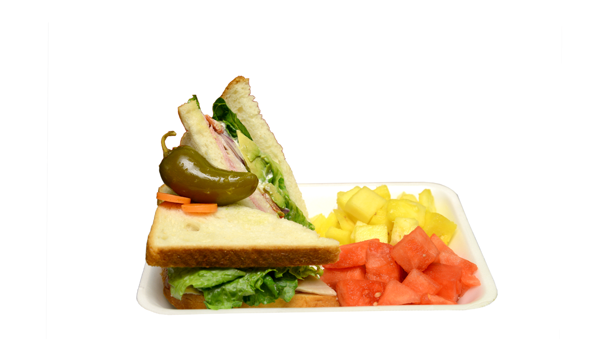 Order Sandwich With Fresh Fruit food online from Los Mangos store, Chicago on bringmethat.com