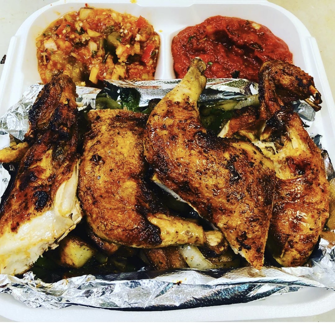 Order 8. Cornish Chicken Combo Plate food online from Sherman Way Grill & Pizza store, North Hollywood on bringmethat.com