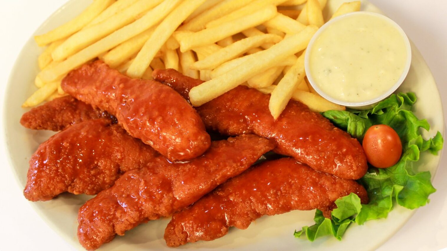 Order Chicken Fingers (4) and Fries food online from Anchor Bar store, Williamsville on bringmethat.com