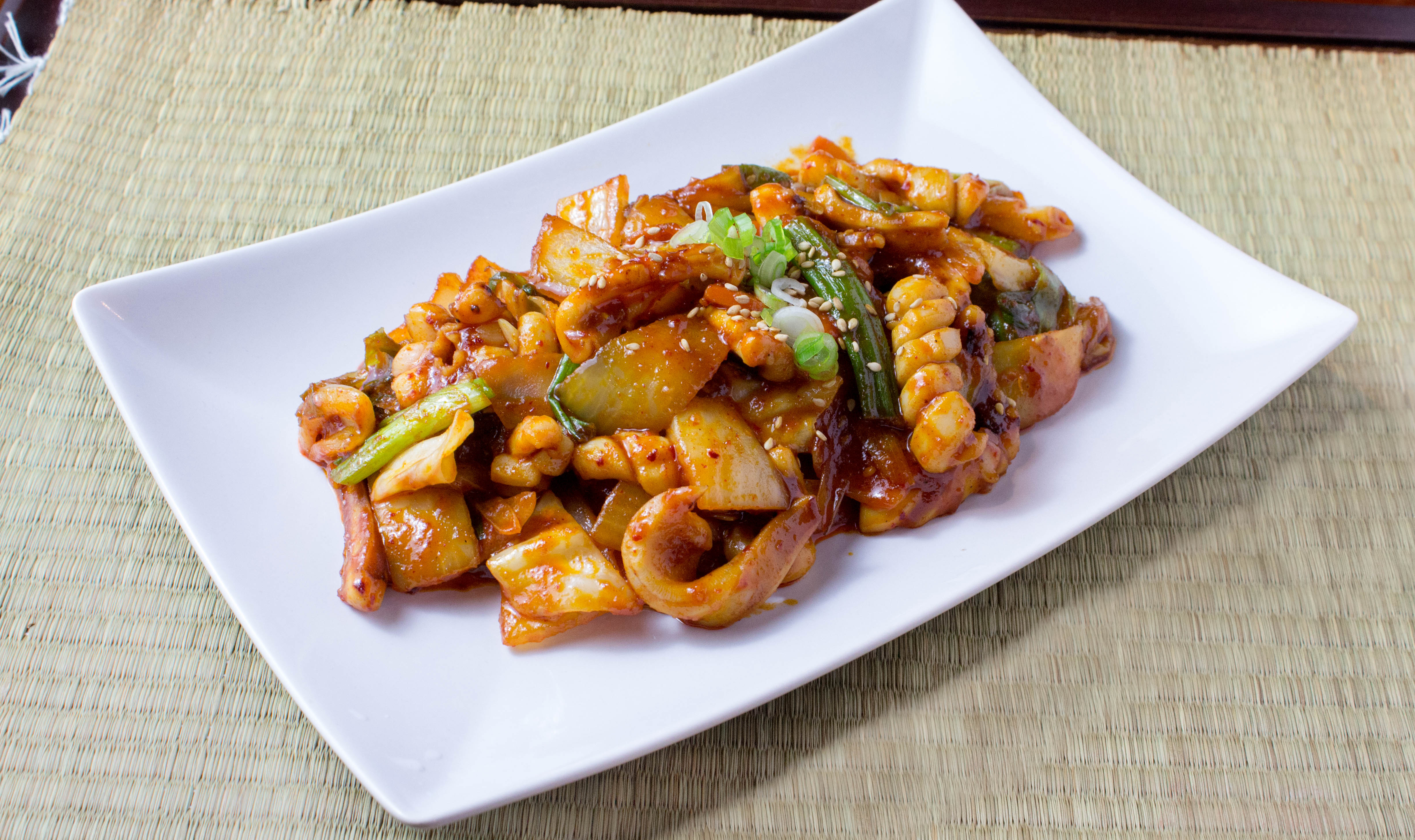 Order Stir Fried Spicy Squid food online from Seoulville store, Somerville on bringmethat.com