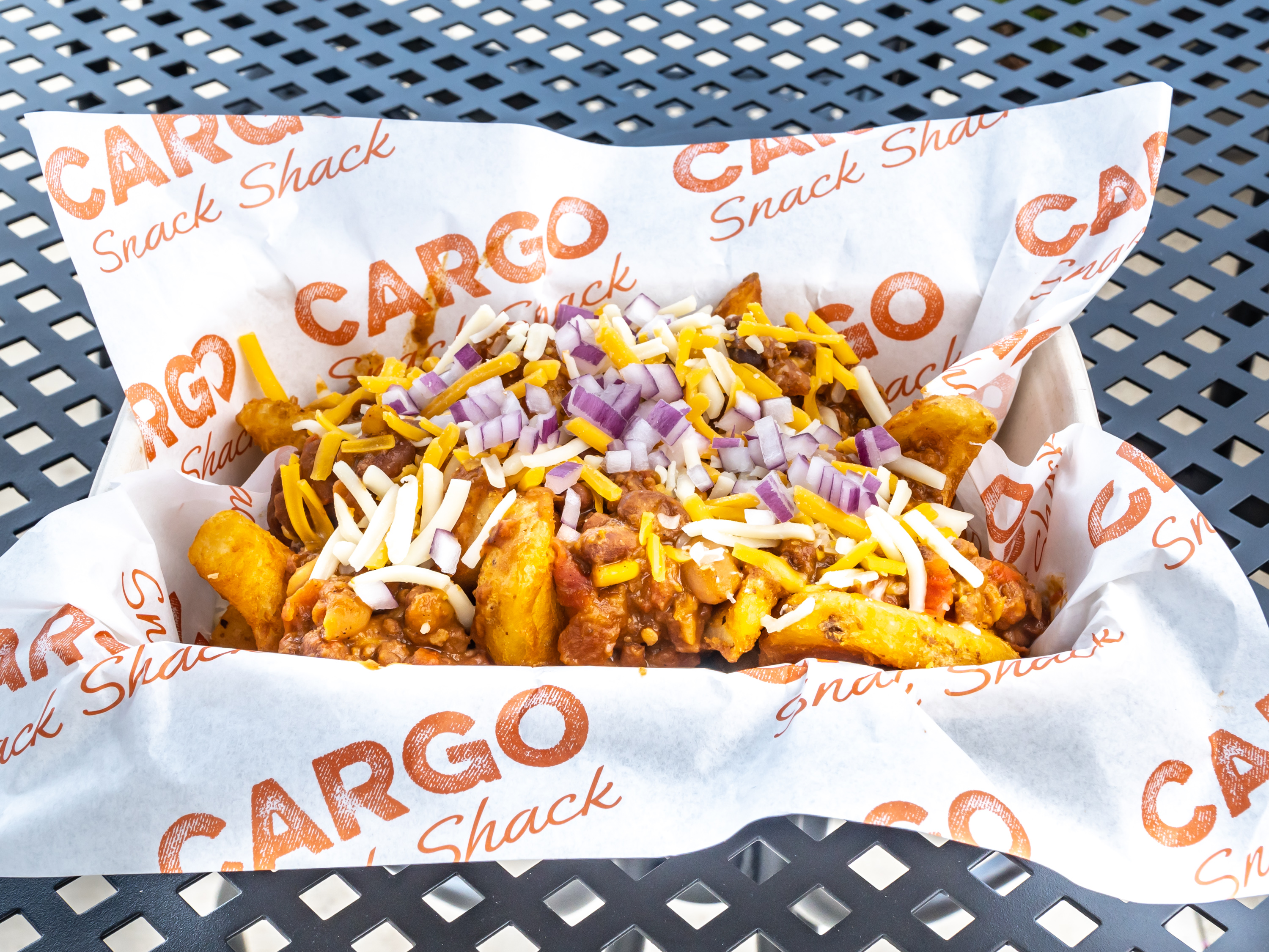 Order Chili Cheese Fries food online from Cargo Snack Shack store, Los Angeles on bringmethat.com