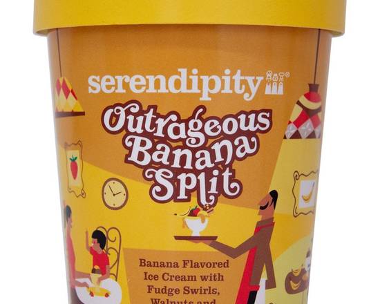 Order Serendipity Ice Cream - Outrageous Banana Split - 1 Pint food online from The Ice Cream Truck store, Santa Cruz on bringmethat.com