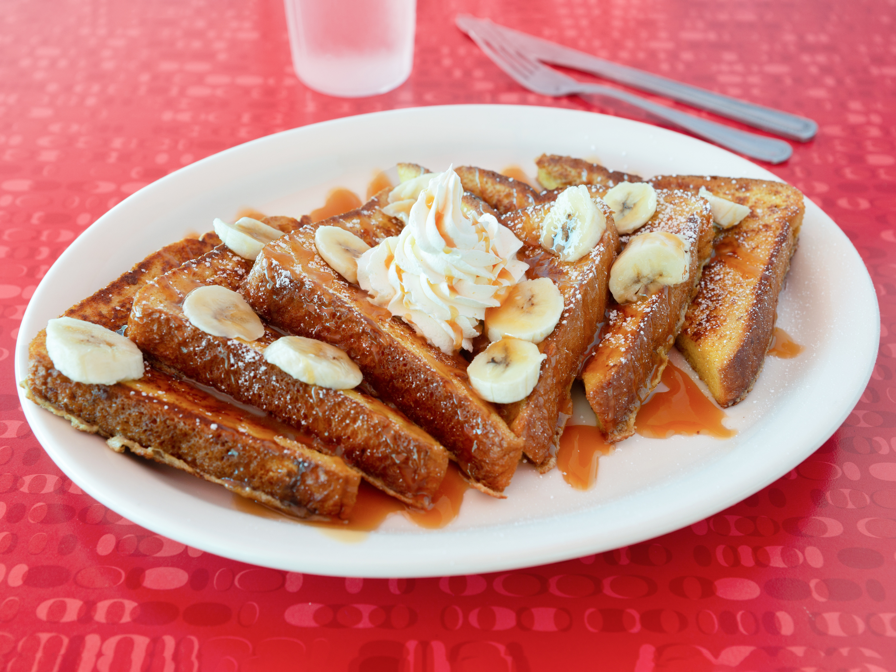 Order Caramel Banana French Toast food online from Mr D store, Placentia on bringmethat.com