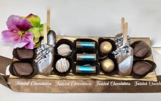 Order Elegant custom hand dipped truffle gift set **best seller** food online from Twisted Gourmet Chocolates store, Passaic on bringmethat.com