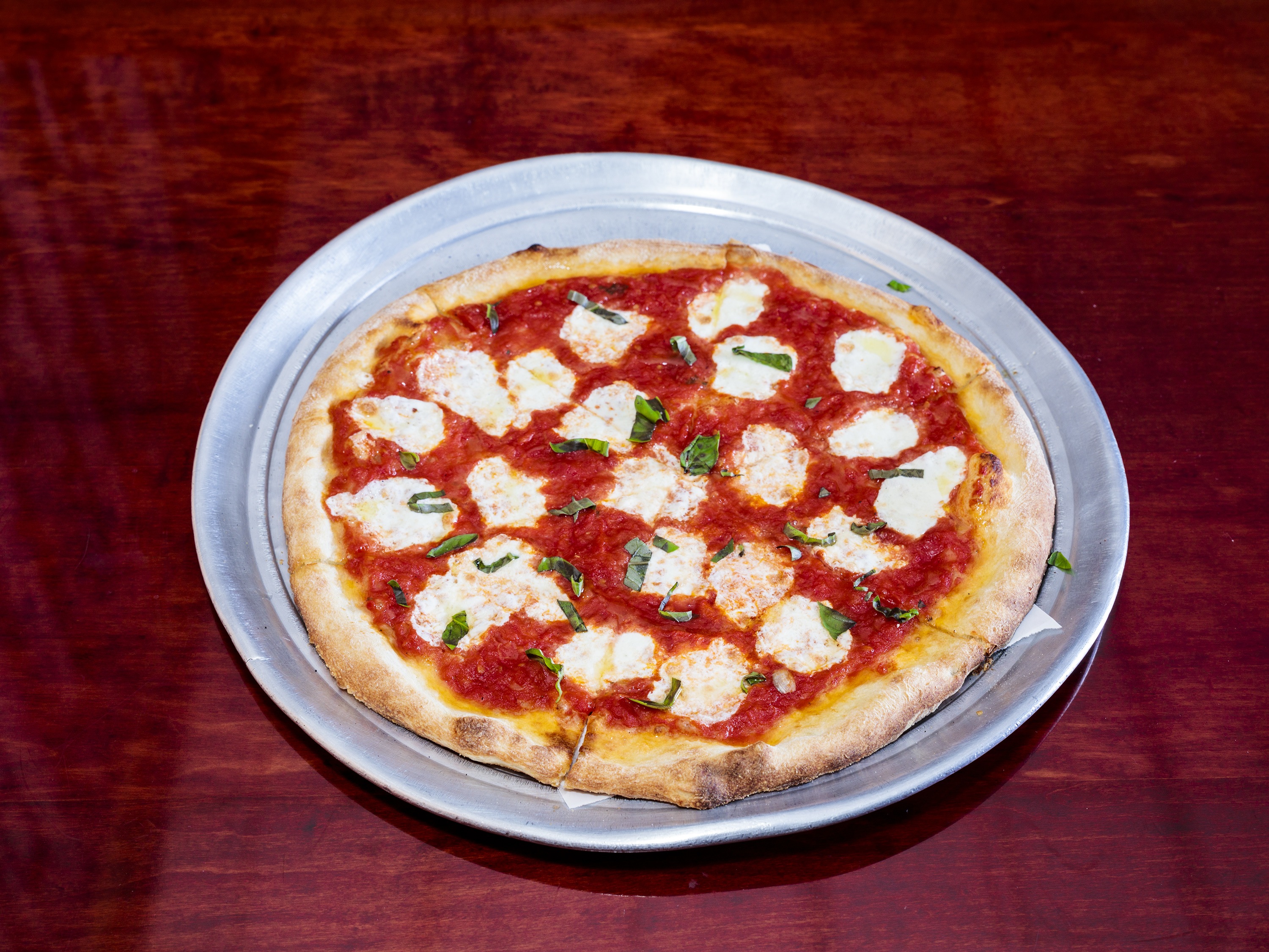 Order Queen Margherita Pizza food online from Tolli's Apizza Restaurant store, East Haven on bringmethat.com