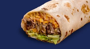 Order Beef Fajitas Burrito food online from Taco Palenque store, San Juan on bringmethat.com