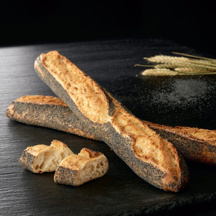 Order Poppy Seed Baguette food online from Paul French Bakery & Cafe store, Washington on bringmethat.com