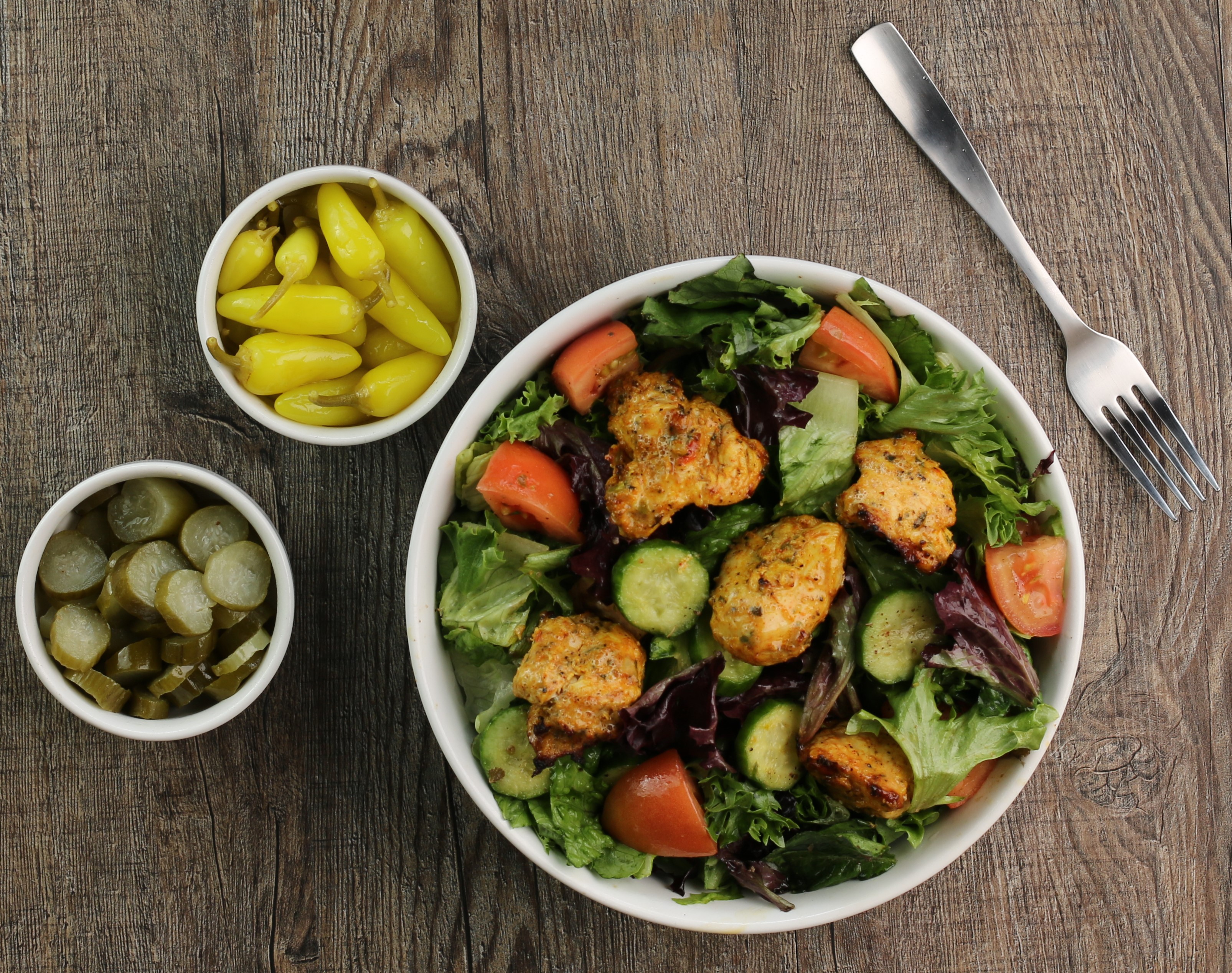 Order Chicken Salad food online from Flame and Skewers store, Bakersfield on bringmethat.com