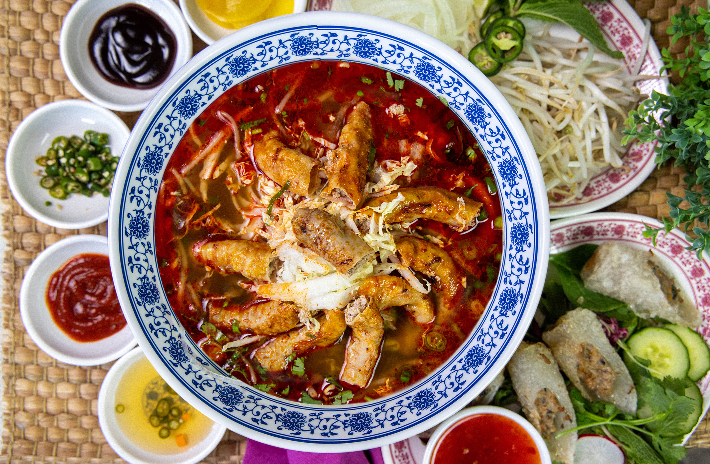 Order SP5 Spicy Intestine(Gop-chang) Pho  food online from Pho 420 Saigon store, Palisades Park on bringmethat.com