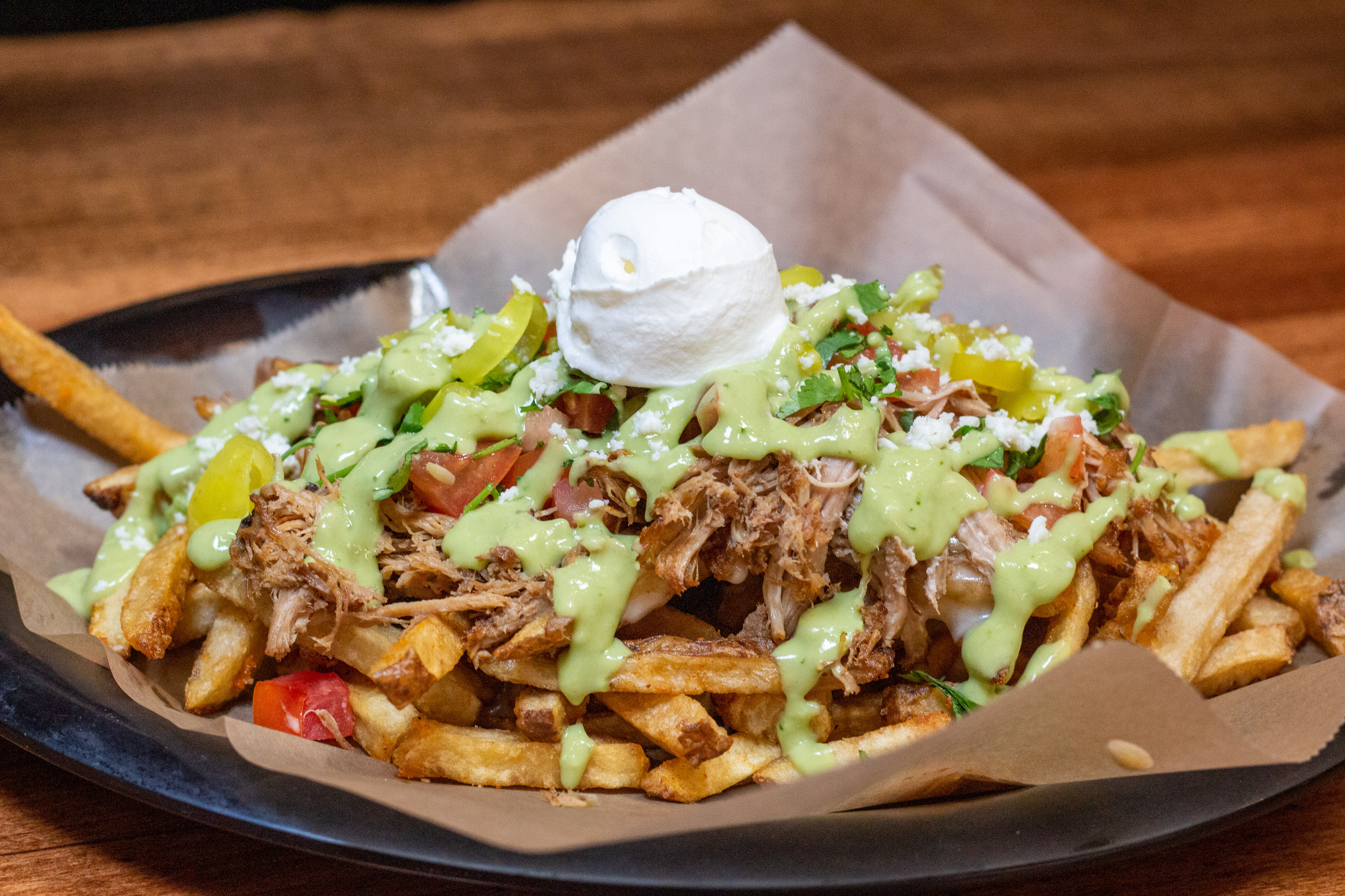 Order Carnitas Fries food online from Congregation Ale House store, Long Beach on bringmethat.com