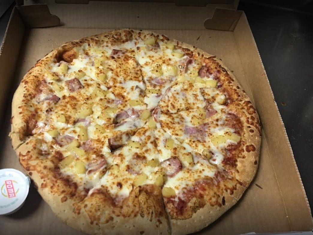 Order Hawaiian Pizza - Personal 10'' food online from Mama's Pizza store, Fredericksburg on bringmethat.com