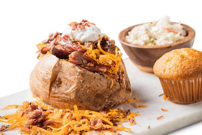 Order BBQ Stuffed Baked Potato food online from Famous Dave's store, Lincoln on bringmethat.com