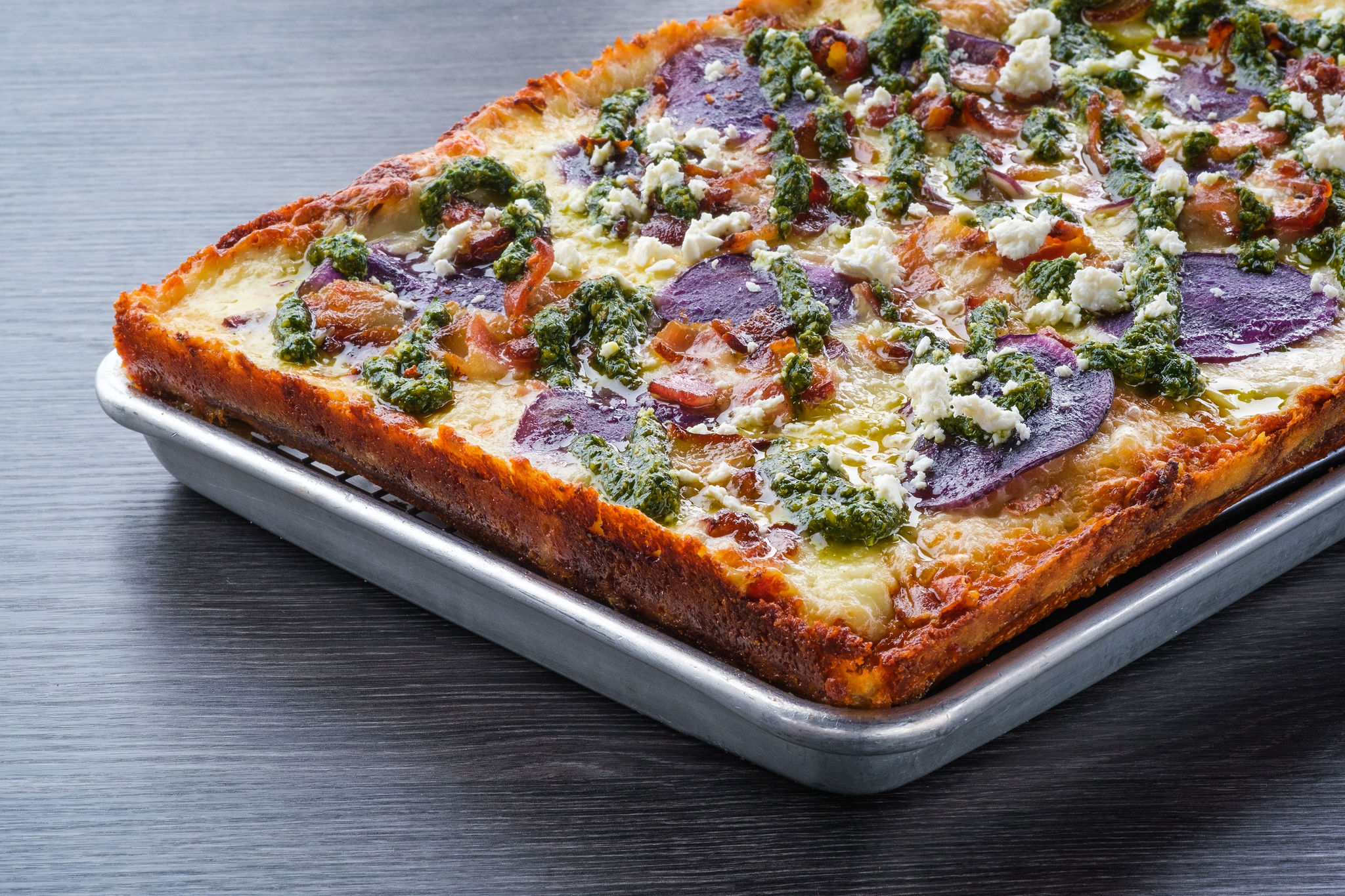 Order Detroit Purple Potato Pizza food online from Slice House store, San Leandro on bringmethat.com