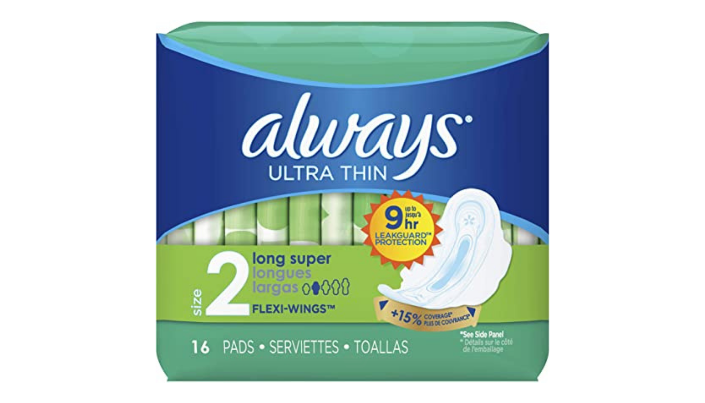 Order Always Pads, Ultra Thin, Flexi-Wings, Long Super, Size 2 food online from Plaza Market store, Baldwin Park on bringmethat.com