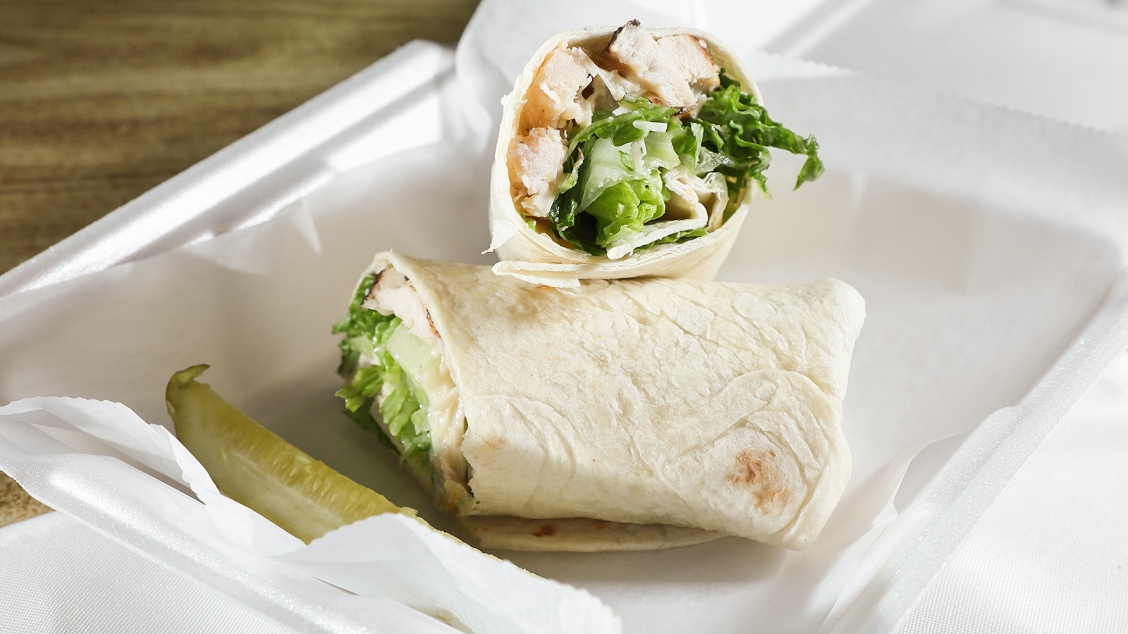 Order Chicken Caesar Wrap food online from Java House Cafe store, South Lyon on bringmethat.com