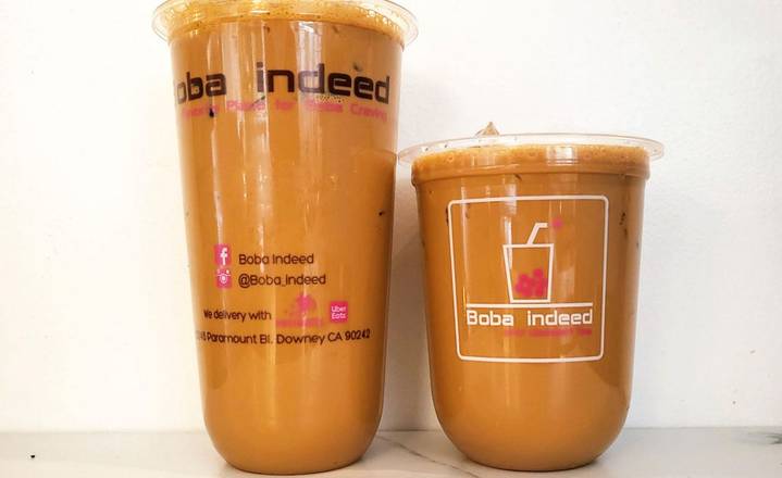 Order Thai Coffee Milk Tea food online from Boba Indeed store, Downey on bringmethat.com
