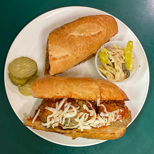Order Meatball Sandwich food online from Mama Cozza's store, Anaheim on bringmethat.com