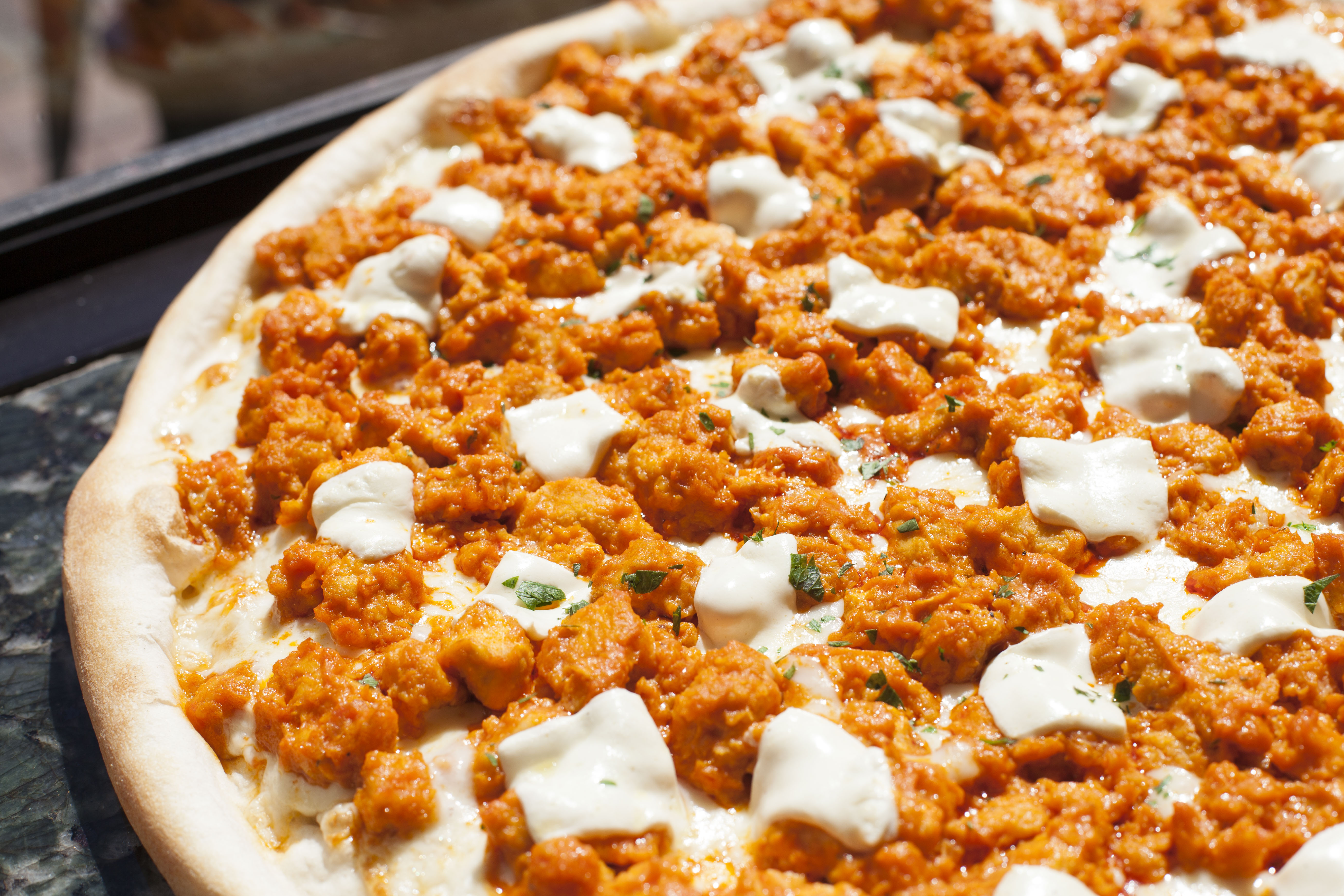 Order Buffalo Chicken Pizza food online from Phil's Pizza store, Wantagh on bringmethat.com