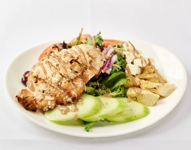Order Mediterranean Chicken Salad food online from Amelia's Bistro store, Jersey City on bringmethat.com