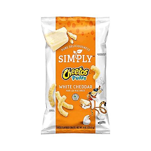 Order Simply Cheetos Puffs White Cheddar (8 OZ) 130699 food online from BevMo! store, Greenbrae on bringmethat.com
