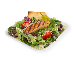 Order Greek Grilled Salmon Salad food online from Sea Island Shrimp House store, San Antonio on bringmethat.com