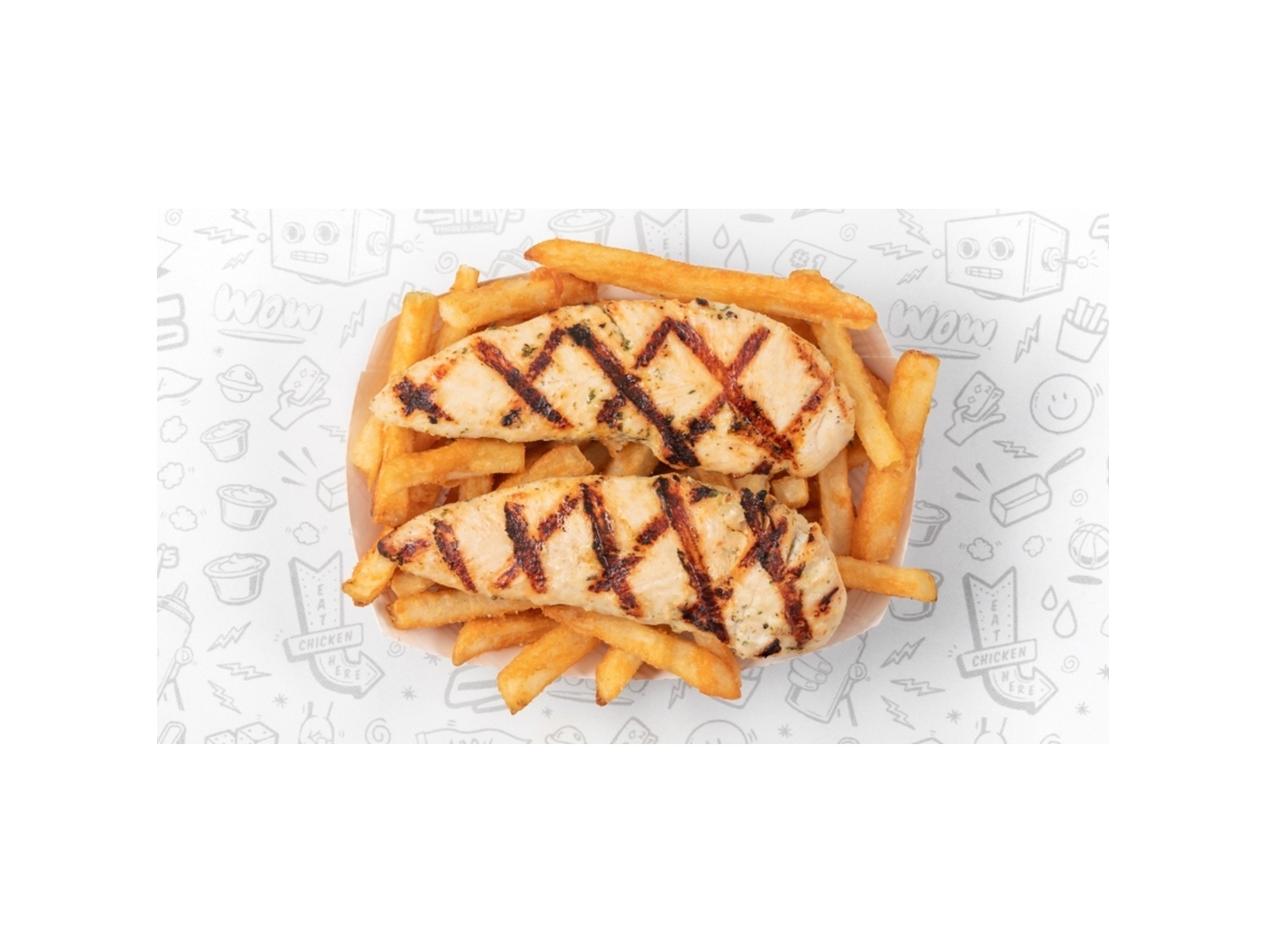 Order Small Grilled Chicken Basket food online from Sticky Finger Joint store, Philadelphia on bringmethat.com