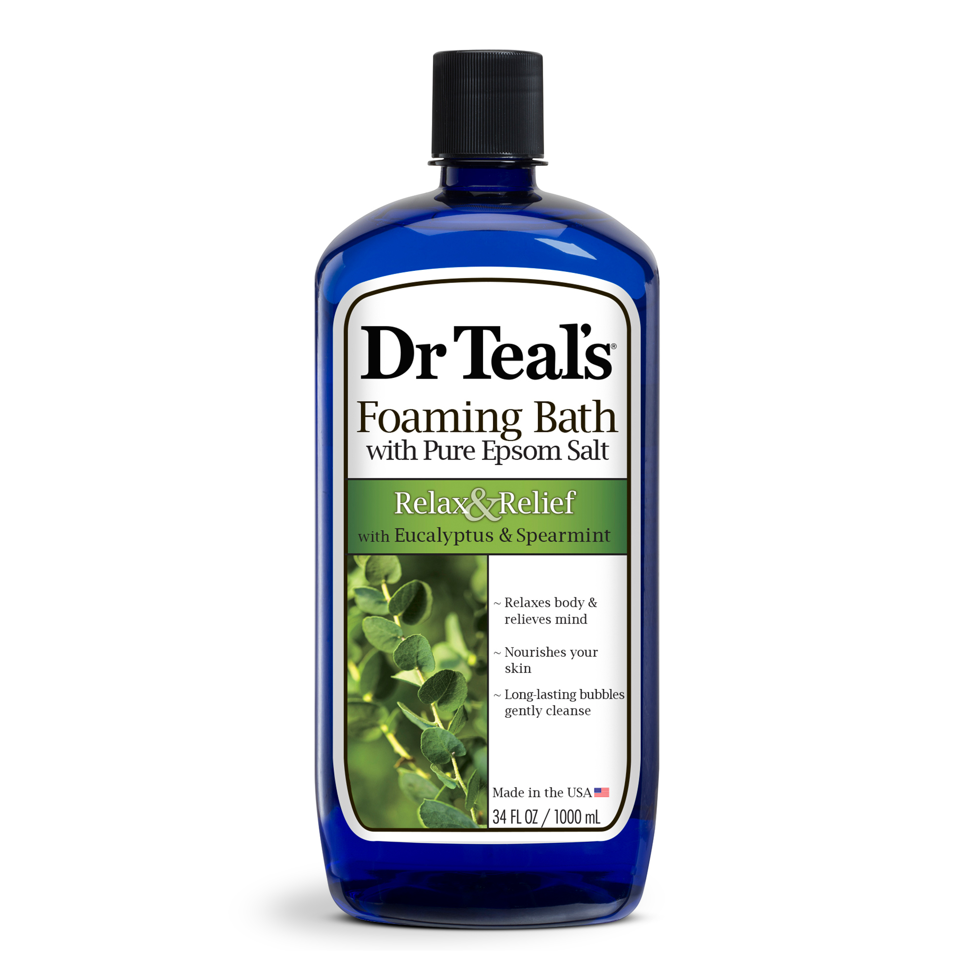 Order Dr Teals Foaming Bath - Eucalyptus & Spearmint, 34 fl oz food online from Bartell store, Edmonds on bringmethat.com